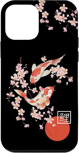 Vista 16 de Cherry Blossom Koi Carp Fish Japanese Sakura Graphic Art Case for iPhone 17