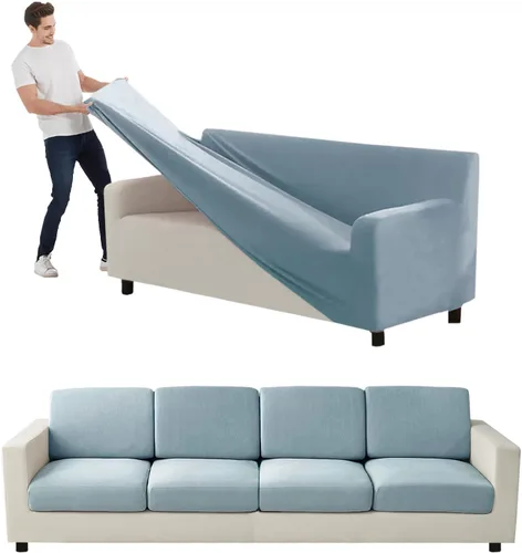 Vista 111 de Funda para Sofá de Terciopelo, Fundas Elásticas para Sofá para Funda Principal Separada/Respaldos y Cojines de Asiento, Funda para Sofá, para Fundas