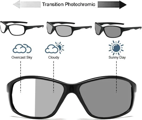 Vista 2 de Gafas de lectura multifocales fotocromáticas progresivas para hombres Ciclismo Conducción Deportes Transición Lectores gafas de sol