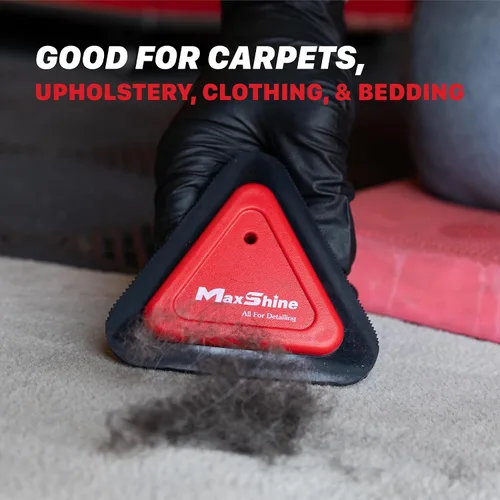 Vista 7 de Maxshine Mini herramienta universal para eliminar el pelo de mascotas, cepillo de dientes de 3 lados para interior del automóvil, alfombras, perros