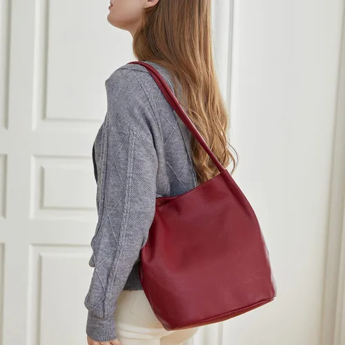 Vista 6 de Iswee - Bolso de piel para mujer y dama, bolsa de hombro y de mano a la moda