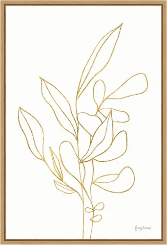 Vista 14 de Amanti Art Lienzo enmarcado para pared, 16 x 23 pulgadas, diseño floral enraizado V dorado por Becky Thorns, arte de lienzo enmarcado