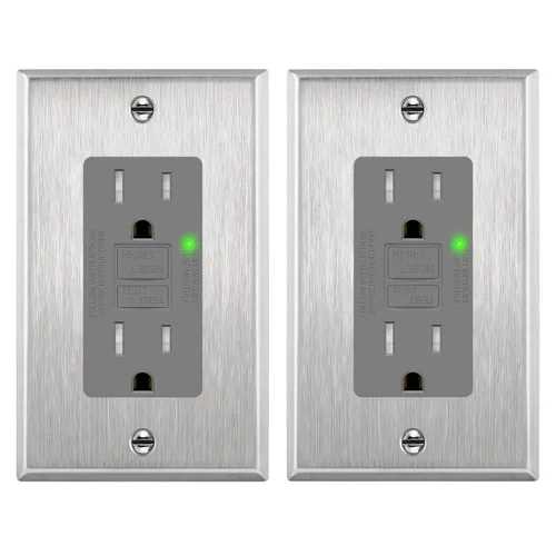 Vista 12 de TG Salida GFCI de 20 amperios, receptáculo eléctrico resistente a Negro