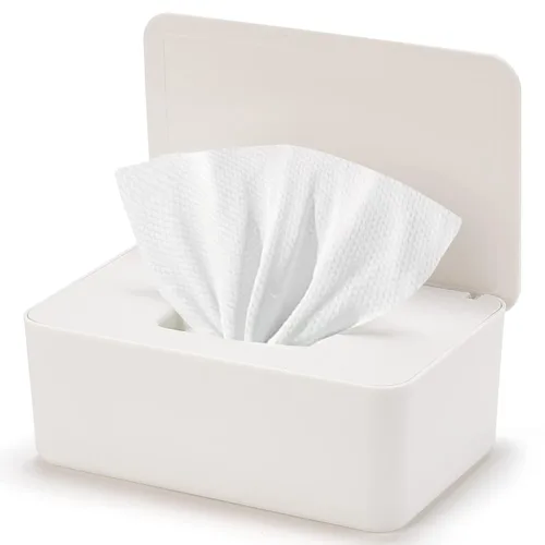 Vista 8 de Dispensador de toallitas para bebés, soporte para toallitas para bebés y adultos, mantiene el tejido húmedo fresco, funda de toallitas