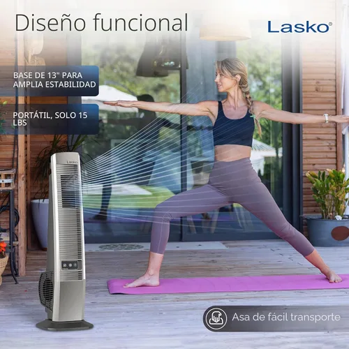 Vista 4 de Lasko Ventilador de torre oscilante Outdoor Living - 42" - YF202 - Beige