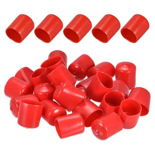 Vista 11 de DMiotech Paquete de 25 protectores de rosca de tornillo negros de 1 pulgada de identificación, tapas de extremo de goma, tapas de perno