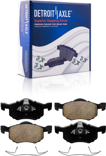 Vista 170 de Detroit Axle - Rotores de freno para Ford 2013-2019 Explorer Taurus Flex Lincoln MKT MKS, rotores de freno de disco ranurados perforados de repuesto