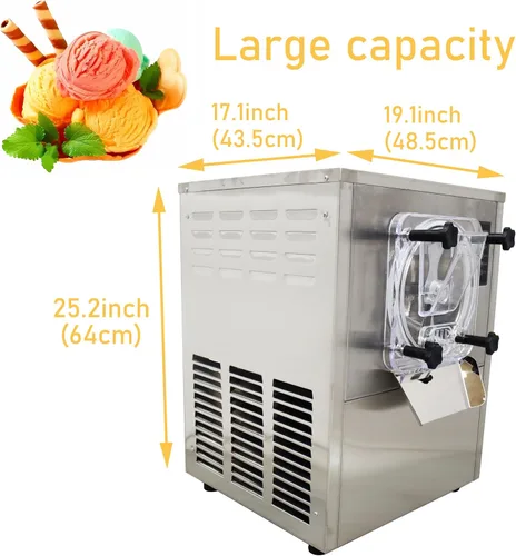 Vista 2 de Rendimiento completamente automático comercial de escritorio de la máquina de helado duro alto