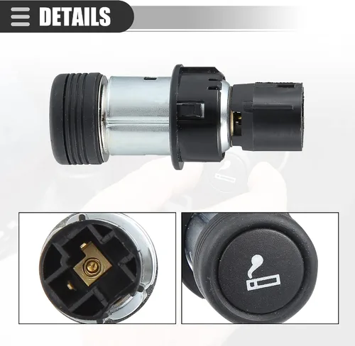 Vista 4 de Motoforti Conjunto de encendedor de cigarrillos de coche, enchufe para encendedor de cigarrillos, para Ford E-150 2009-2012, plástico
