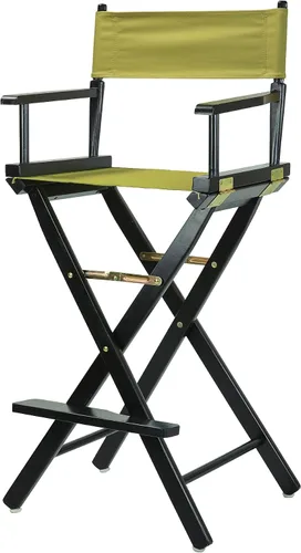 Vista 94 de Casual Home - Silla de director de 18 in, marco negro, lona negra, altura clásica Marco negro - Madera maciza