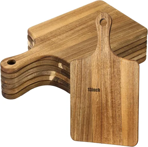 Vista 16 de Lounsweer Tabla de cortar gruesa de 6 piezas, tablero de madera a granel para cortar servir embutidos material para grabado láser, día de la madre