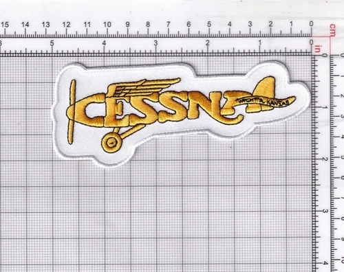 Vista 2 de Parche Cessna® (1950-1970) - Parte trasera de plástico/coser, 5 pulgadas, con licencia