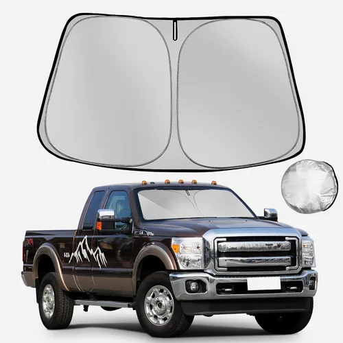 Vista 48 de [Usado] Parasol para parabrisas Che-vrolet/Chevy Silverado 1999-2006 plegable para ventana delantera de automóvil, bloquea los rayos UV y el calor