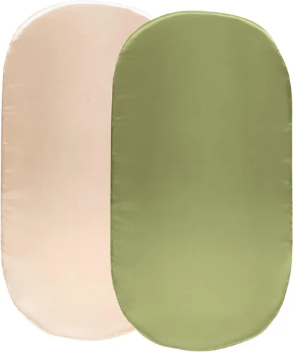 Vista 28 de SiinvdaBZX Sábanas de Satén para Mini Cuna 38 x 24 Pulgadas, Sábanas Sedosas y Suaves para Mini Cuna Portátil, Funda de Colchón, Sábanas para Corral