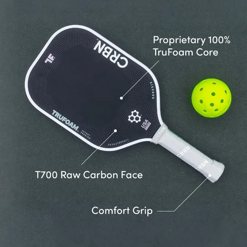 Vista 2 de CRBN Pickleball - TruFoam Genesis - Carbon Fiber Pickleball Paddle - First-Ever 100% Foam Core Performance Paddle