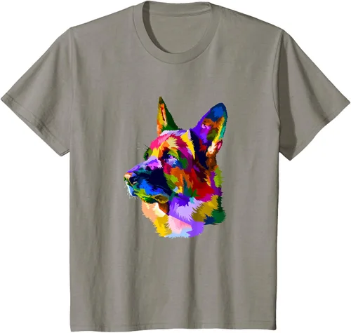 Vista 34 de Camiseta para dueño de perro de pastor alemán, Negro