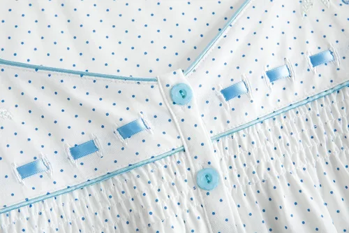 Vista 9 de Keyocean - Camisón para mujer, 100% algodón, suave, cálido, cómodo, ropa de dormir y descanso para otoño e invierno