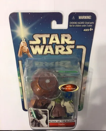 Vista 2 de Star Wars, 2002 Saga Collection, figura de acción Yoda Jedi #23, 3.75 pulgadas