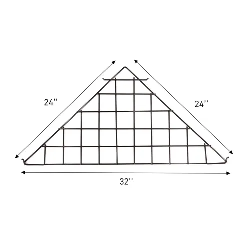 Vista 2 de SSWBasics Estante triangular de rejilla de alambre negro, juego de 2