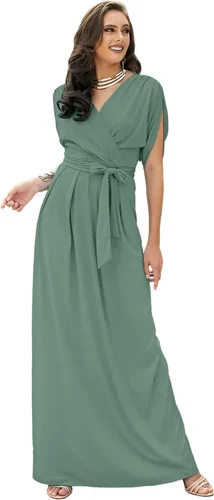 Vista 9 de KOH KOH Vestido largo plisado y modesto para mujer, para invitada de boda Negro