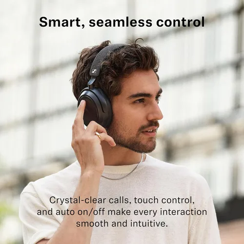 Vista 8 de Sennheiser MOMENTUM 4 - Auriculares inalámbricos, ANC, batería de 60 horas Negro