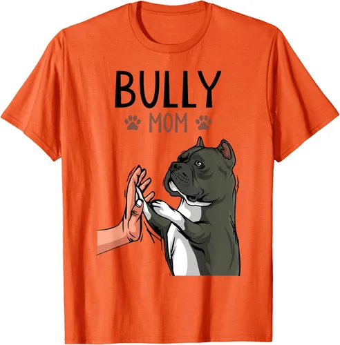 Vista 73 de American Bully Mom Cute Dog Mama Camiseta divertida para mujer, Blanco, S