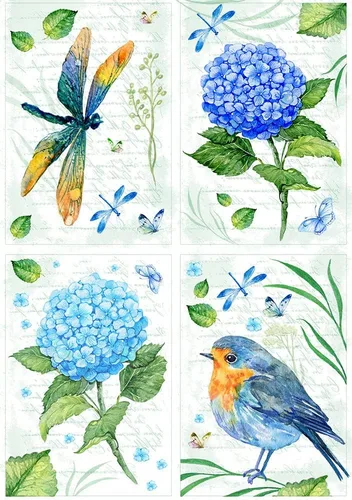 Vista 9 de Papel de arroz para decoupage A4, papel vintage para decoupage, papel vintage (Highland de Navidad - 2 hojas)