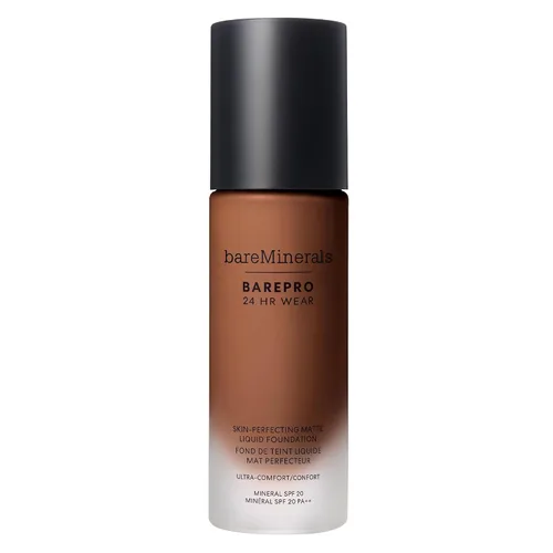 Vista 17 de bareMinerals BarePro 24HR Wear Matte Liquid Foundation Mineral SPF 20, Base de maquillaje de cobertura completa para piel madura, libre de aceite