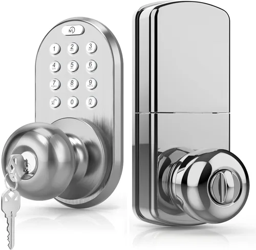 Vista 9 de MiLocks - Pomo de puerta con teclado, cerradura de puerta de entrada sin