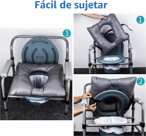 Vista 6 de MINIVON Cojín de asiento para mesita de noche, ajuste universal, cojín de asiento cómodo para ancianos, funda de asiento suave para asiento