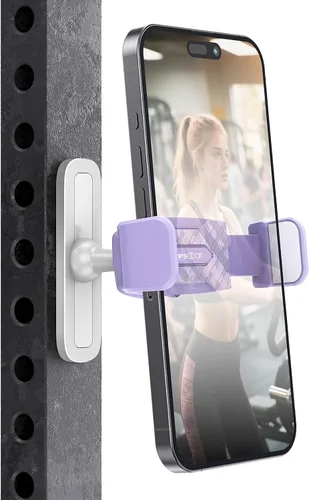 Vista 13 de APPS2Car [Paquete de 2] Soporte magnético para teléfono de gimnasio, ajustable en 360°, compatible con teléfonos inteligentes de 4.7 a 6.5 pulgadas