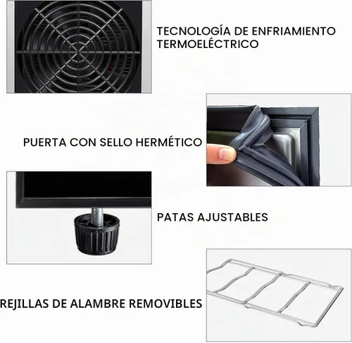 Vista 5 de Koolatron Enfriador de vino termoeléctrico de 10 botellas