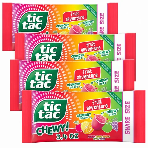 Vista 13 de TIC TAC CHEWY! Fruit Adventure Candy, caramelo masticable afrutado, 3.4 onzas (el embalaje puede variar)