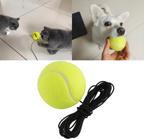 Vista 9 de Entrenador de tenis Dispositivo de práctica de tenis, pelota de entrenamiento de tenis con cuerda para entrenador de tenis solo, principiante
