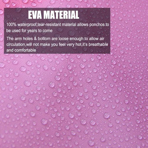Vista 37 de Abrigos de lluvia (paquete de 2) – Ponchos de lluvia reutilizables de EVA para adultos, chaquetas impermeables para hombres y mujeres