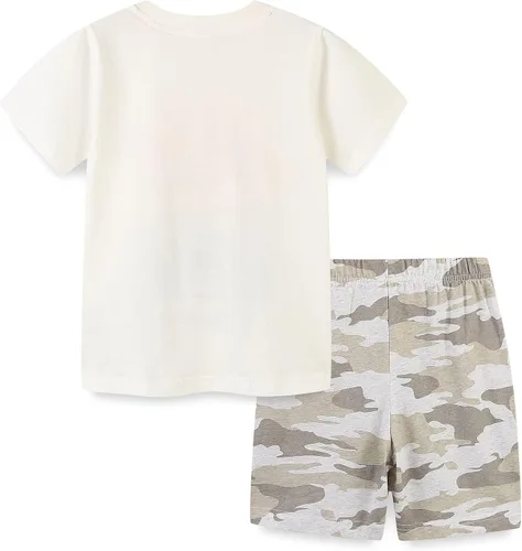 Vista 2 de Conjunto de camiseta de manga corta y pantalón corto de algodón para bebé