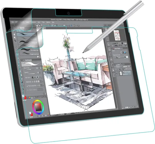 Vista 10 de Moko Protector de pantalla similar al papel para Surface Go, escribe, dibuja y dibuja con el lápiz Surface como en papel, película PET antirreflejo