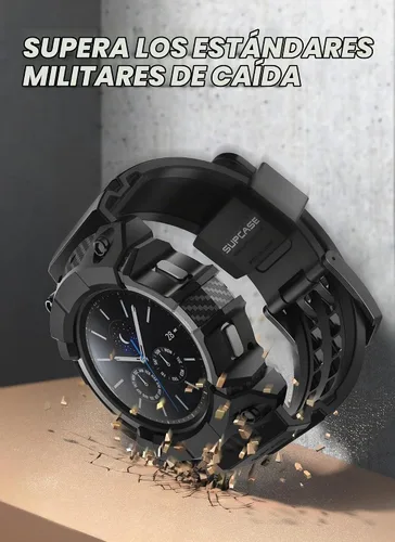 Vista 5 de SUPCASE para Samsung Galaxy Watch 4 Classic Correa con Funda 46mm (Unicorn Beetle Pro), [Protección de Grado Militar] Funda Resistente con Correa