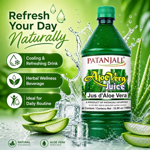 Vista 7 de Patanjali Jugo de Aloe Vera 1L / 33.81 fl oz