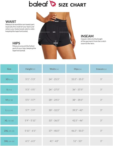 Vista 6 de BALEAF Women's Workout Running Shorts 2 in 1 Spandex High Waisted 3" Athletic Shorts with Liner Pockets