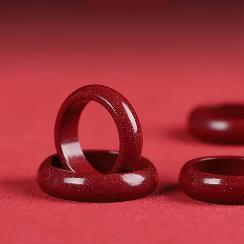 Vista 12 de HETICA Anillo de cinabrio de Feng Shui, anillo de cinabrio que atrae riqueza Feng Shui para hombres y mujeres, riqueza y protección, amuleto