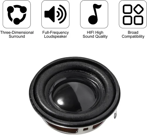 Vista 4 de 6 unids 1.5 pulgadas 1.575 in mini altavoces portátiles 4ohm 3W frecuencia completa sonido estéreo pequeño altavoz de alta fidelidad