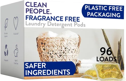 Vista 9 de The Clean People Cápsulas de detergente para ropa sin fragancia, cápsulas de lavandería hipoalergénicas, ultra concentradas, embalaje reciclable