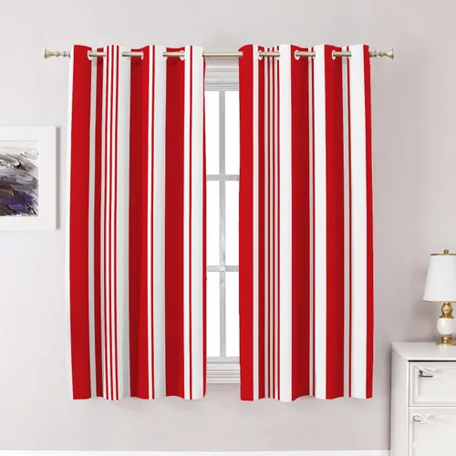Vista 189 de Cortinas opacas de poliéster multicapa para cafetería, con diseño de diamantes, 2 unidades, 26 x 24 pulgadas