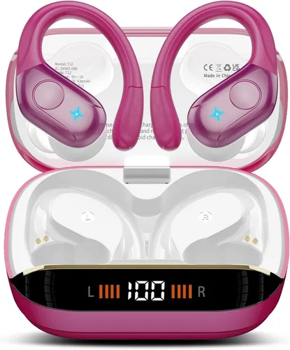 Vista 11 de Ltinist Auriculares inalámbricos, auriculares Bluetooth 5.4 deportivos de 75 horas, auriculares Bluetooth 2026, graves profundos sobre los oídos
