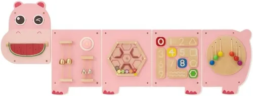 Vista 8 de Monläurd® Tablero Ocupado Montessori de Búho - Panel de Pared Sensorial para Niños Pequeños, Tablero de Actividad de Madera para Niños de 6M+