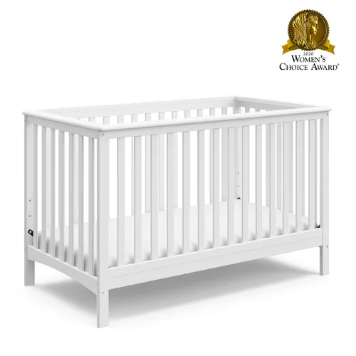 Vista 13 de Stork Craft, Cuna Convertible con Bordes Fijos Hillcrest, Blanco