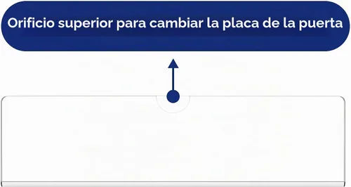 Vista 3 de KOTEMON Soporte acrílico para placa de identificación de pared, placa de puerta con cintas adhesivas, marco transparente para letreros, 2 x 8