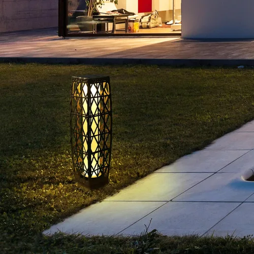 Vista 8 de Lámpara de pie para exteriores alimentada por energía solar, 2 lámparas de pie para exteriores, linternas solares impermeables, lámpara de cubierta