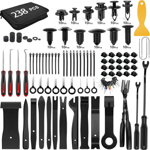 Vista 14 de GOOACC - Kit de 240 clips de retención a presión para automóvil, remaches de plástico y sujetadores, clips para guardabarros, paneles y tapicería